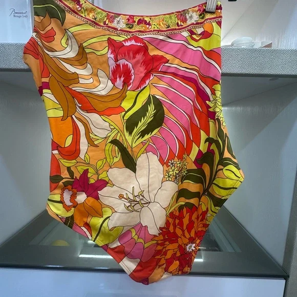 Camilla Multicolor Floral One Piece Swimsuit Size Medium - Picture 10 of 16